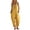 Yellow, variant on Women Fashion Cotton Linen Adjustable Strap Wide Leg Dungaree Jumpsuit Daily Outfit Overall
