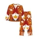 thumbnail image 1 of Fotbe Happy Thanksgiving Three Gnomes Conjunto de Pijama de Manga Larga para Mujer con Estampado, Ropa de Dormir de 2 Piezas, Conjunto de Casa Suave y Cómodo con Bolsillos-Small, 1 of 7