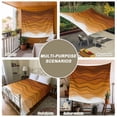 thumbnail image 6 of Orange Ombre Stripes Large Tapestry for Bedroom Wall Hanging Tapestry,Farmhouse Retro Abstract Waves Art Ceiling Backdrop Tapestries Poster Blanket Wall Decor for Teens Room Living Room 85" x 90", 6 of 8