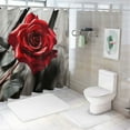 thumbnail image 7 of Pratyus Rose Modern Waterproof Shower Curtain for Country Cottage & Farmhouse Bathroom Decor with Hooks 60x72, 7 of 7
