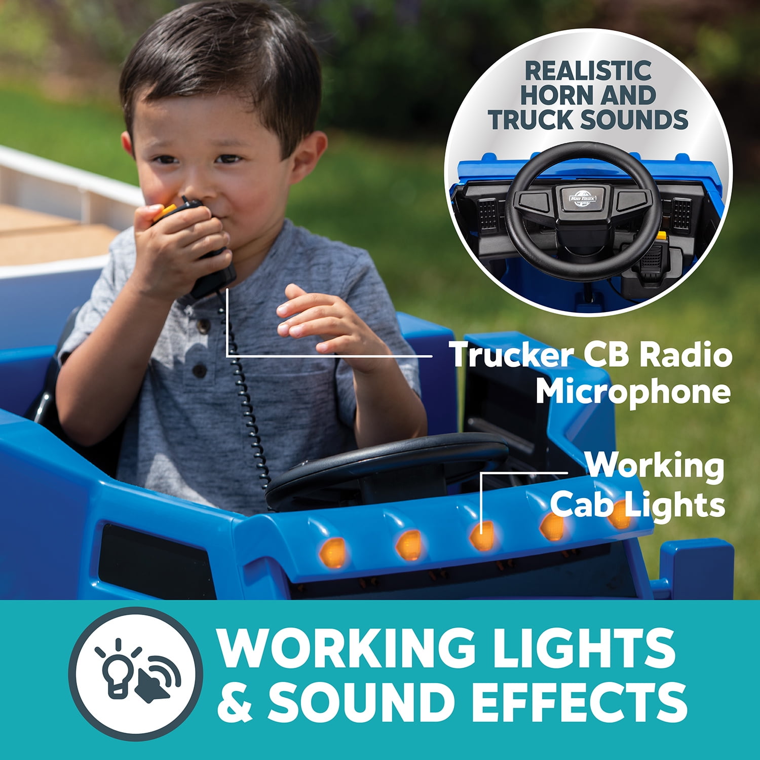 Kid Trax Kids And Trucks Kid Trax Real Rigs 6V Garbage Recycling