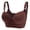 Chocolate Brown, variant on Women's Push Up Bra Full-Coverage Hides Back Fat Deep Cup Underwire Bra Smoothing T-Shirt Bra Sculpting Uplift Bra Plus Size with Shapewear
