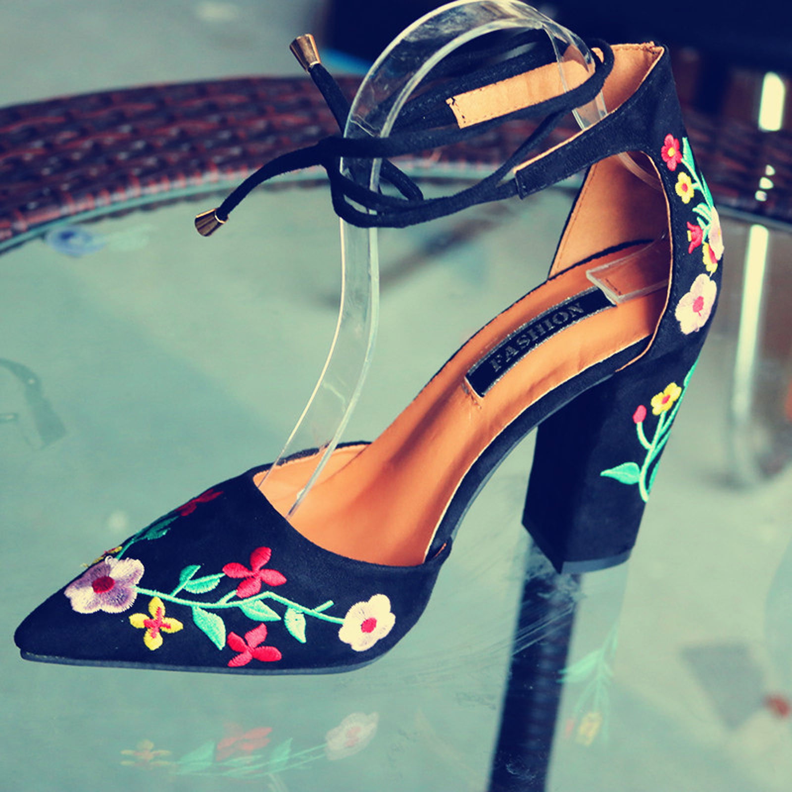 Embroidered Floral Heels You've Been Missing Out On -Shoe Land