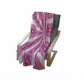 thumbnail image 4 of Retro Soft Flannel Fleece Throw Blanket, Retro Style Effect Stripes Bursting out from the Center with Stars, Cozy Plush for Indoor and Outdoor Use, 50" x 60", Hot Pink and Coral, by Ambesonne, 4 of 6
