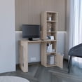 thumbnail image 5 of Light Gray Writing computer desk With storage cabinet and Bookcase with 4 shevels, for small and big spaces., 5 of 5