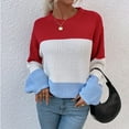 thumbnail image 2 of REDHOTYPE Pull-Over Long Ample Tricoté à Col Rond Manches Longues pour Femmes Hiver Chaud, 2 of 3