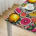 thumbnail image 4 of HAOXIT Fruit Rectangle Oil SpiProof Table Cloth, Wipe Clean Table Cover for Dining Table, Buffet Party and Camping () 48''x48'', 4 of 7
