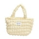 thumbnail image 3 of Bolso de mano para mujer, tipo hobo, ligero y cómodo, ideal para compras de viaje. blanco, 3 of 9