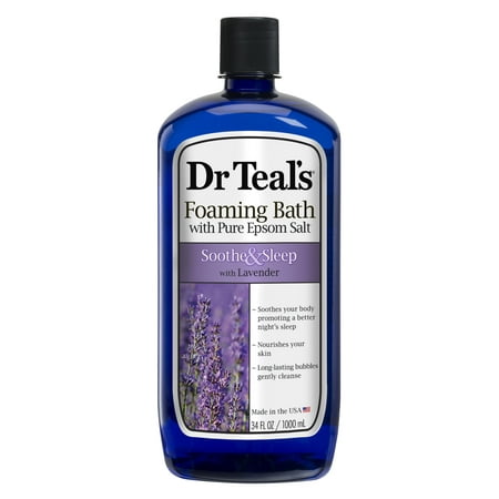 Dr Teal's Lavender Soothe & Sleep Foaming Bath with Pure Epsom Salt, 34 fl. (Best Bath Salt In India)