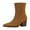 Brown, variant on Mostsola Ankle Boots for Women Low Heel Suede Pointed Toe Side Zipper Bootie Dress Shoe