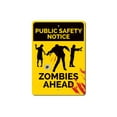 thumbnail image 2 of Public Safety Notice Zombie Novelty Decor, Metal Wall Sign - 10x14 Inches, 2 of 4