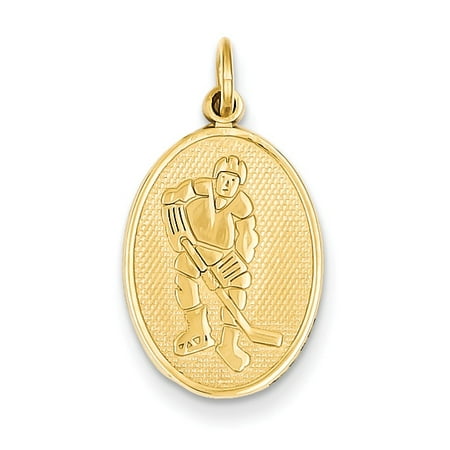 Player Charm 14kt Gold Jewelry - Roy Rose Jewelry 14K Yellow Gold Hockey Player Charm