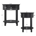 thumbnail image 6 of Chelsea Lane Oval Wood Accent Table with Drawer, Vulcan Black, 6 of 6