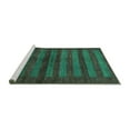 thumbnail image 2 of Ahgly Company Machine Washable Indoor Rectangle Abstract Turquoise Blue Modern Area Rugs, 8' x 12', 2 of 4