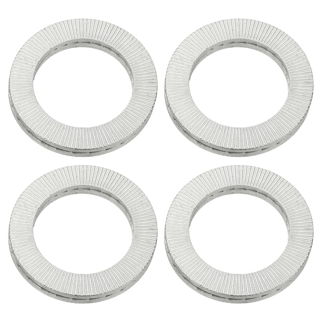 Uxcell Rondelles de Verrouillage en Coin en Acier au Manganèse Résistantes aux Vibrations pour Boulons Vis 4 30 mm