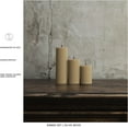 thumbnail image 5 of LAWA Roman Handmade Tall Ribbed Pillar Candle - Beautiful Scented Soy Wax Dinner Candle | Classic Aesthetic Decoration Set | Housewarming Gift | Home Room Shelf Decor Idea - Olive Beige (Set of 3), 5 of 17
