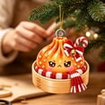 thumbnail image 2 of Glitter Acrylic Dumpling Squishies Ornament 2026 for Christmas Tree Decor, Cute Dumpling Christmas Hanging Xmas Tree Decor Gift for Family, 2 of 6