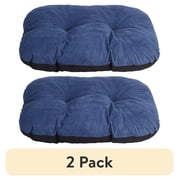 (2 pack) Vibrant Life Medium Rounded Rectangle Orthopedic Pet Pillow for Cats & Dogs, Blue