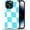 Blue Twist Check, variant on for iPhone 14 Pro Max Case, [Hybrid 2-Layer Hard Shell] Military-Grade Protection, All-Around Shockproof, Silicone Protective Phone Case for iPhone 14 Pro Max - Coloring Mushroom