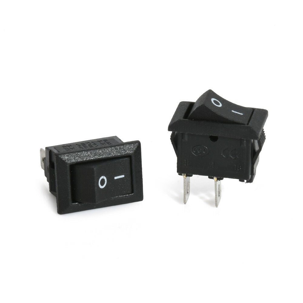 5 x Mini Interruptor Rocker Redondo Negro 20 mm 2 Pines SPST Encendido  ENCENDIDO-APAGADO 12V 110V 220V