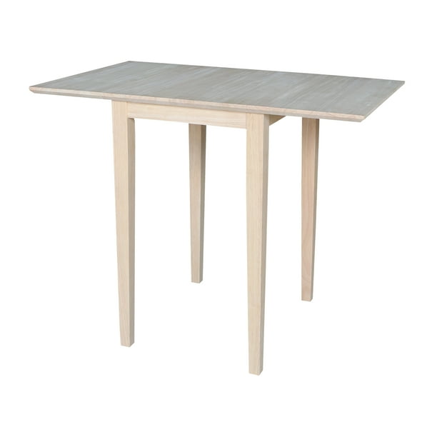 International Concepts Unfinished Bardwell Small Drop Leaf Dining Table Com International Concepts Unfinished, Unfinished Small Side Table