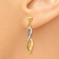 thumbnail image 3 of 14K Two-tone Polished Post Dangle Earrings 14k Two-tone Earrings, 3 of 4
