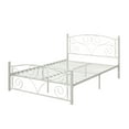 thumbnail image 3 of Metal Bed Frame with Vintage Headboard and Footboard, Unique Flower Heavy Duty and Quick Assembly, Sturdy Premium Steel Slat Support, No Box Spring Needed, 3 of 6