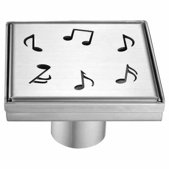 Dawn® LSE050504 Seine River Series Square Shower Drain 5"L In Polished Satin