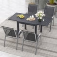 thumbnail image 2 of Gymax Ensemble de Salle à Manger d'Extérieur 5 Pcs avec Table en Aluminium Extensible et 4 Chaises Empilables, 2 of 9