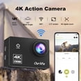thumbnail image 2 of OEKE 4K Action Camera, 30M Waterproof Vlogging Camcorder with Mounting Accessories Kit, Classic Black, 2 of 9
