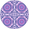 thumbnail image 1 of Ahgly Company Machine Washable Indoor Round Transitional Mauve Purple Area Rugs, 4' Round, 1 of 7
