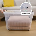 thumbnail image 3 of Kerhouze 82 Qt Clear Storage Bins with Lids Plastic Stackable 6 Pack, 3 of 8