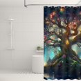 thumbnail image 6 of Magic Fairy Tale Tree Shower Curtain for Bathroom, Trippy Tree Hippie Shower Curtain Set Waterproof Fabric Bathtub Curtain Decor with 12 Hooks, 72x72 inches, 6 of 6