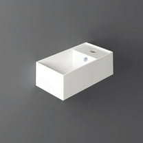 Whitehaus Britannia Rectangular Wall Mount Basin with Right Single Hole Drill