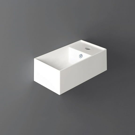 Alfi Trade Britannia Wall Mount Basin With Right Single Hole Drill B-AG20