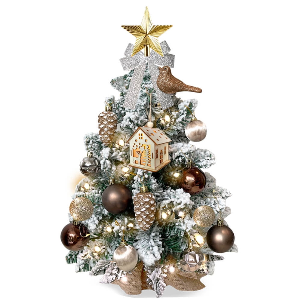 Kadyn Small Christmas Tree, 2ft Mini Christmas Tree, Artificial Small Desktop Xmas Tree with Tree Ornaments, for Christmas Thanksgiving Decorations-C Kadyn Small Christmas Tree, 2ft Mini Christmas Tree, Artificial Small Desktop Xmas Tree with Tree Ornaments, for Christmas Thanksgiving Decorations-C