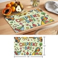 thumbnail image 6 of Sage Green Children's Day Placemats Set of 4 Car Tree Stars Modern Abstract Art Cartoon Place Mats Indoor Wipeable Table Mats Washable Dining Table Placemats for Kitchen Holiday Decor 13x19 Inch, 6 of 9