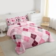 thumbnail image 3 of Castle Fairy Kawaii Cute Plaid Twin Comforter Sets,Vintage Collegiate Style Bedding Set, 3 of 8
