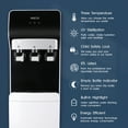 thumbnail image 6 of VECYS 3 or 5 Gallon Bottom Loading Water Dispenser for Hot, Room and Cold Water with Child Safety Lock, UV Self-cleaning Compressor Water Cooler Built-in 304 Stainless Steel Reserviors and Nightlight, 6 of 7