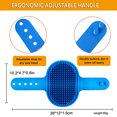 thumbnail image 3 of ROPO Dog Bath  Brush, Pet Shampoo Bath Brush Soothing Massage Rubber Comb with Adjustable Ring Handle for Long Short Haired Dogs and Cats 2pcs, 3 of 7