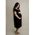 thumbnail image 4 of Ribbed Black Labor and Delivery Nursing Hospital Gown, 4 of 10