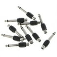 thumbnail image 1 of 10 Pcs RCA Female Jack To 6.35mm 1/4” Male Mono Plug Audio Adapter Connector, 1 of 3