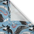 thumbnail image 4 of Ambesonne Narwhal Window Valance, Arctic Ocean Fauna, 54" X 12", Blue Dark Coral Black, 4 of 5