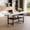 White Table, variant on Hi loPres 71" Modern Dining Table with Storage Shelf, Stylish Black MDF Kitchen Table with Black Metal Legs for Dining Room and Home Office