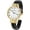Gold, Black, variant on Original Mother of Pearl Cuff Bracelet Watch for Women with 31mm case Japanese Quartz Movement Metal hinged Bangle Style Cuff Wrist Watch for Ladies