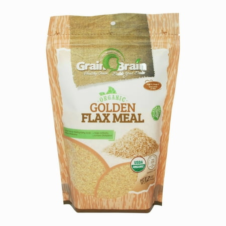 Flax Seed Gluten Free - Grain Brain Golden Flax Seed Meal, Organic,(12 Oz) Gluten Free, Non-GMO, Packaged in Resealable Pouch Bags to preserve Freshness