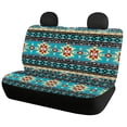 thumbnail image 2 of Pzuqiu Car Seat Cover Full Set Interior Polyester, Compatible with Sedan Seats Car Interior, for Cars most Cars, Red Geometric Print, 2 of 10
