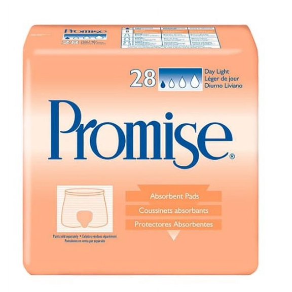 TENA PromiseDay Light Incontinence Liner, Light Absorbency One Size Fits Most Unisex Disposable, 62550 - Pack of 28