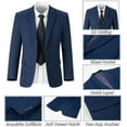 thumbnail image 4 of Lycody Kids Blazer Blazer Herringbone Jacket Fit Suit Formal Blazer for Party Wedding Homecoming 2T-20 for Kids and Boys, 4 of 8