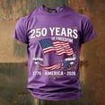 thumbnail image 4 of Tisuna Teen Boys Patriotic T Shirts Size 2-3 Years America Flag Print Short Sleeve Crew Neck Tops Breathable Child Boys 4th Of July Purple Celebrate Anniversary T-Shirts, 4 of 5